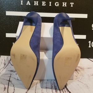 Pleaser Shoes - Brand New Blue Faux Suede Pump Pleaser Shoes - Brand New Blue Faux Suede Pump